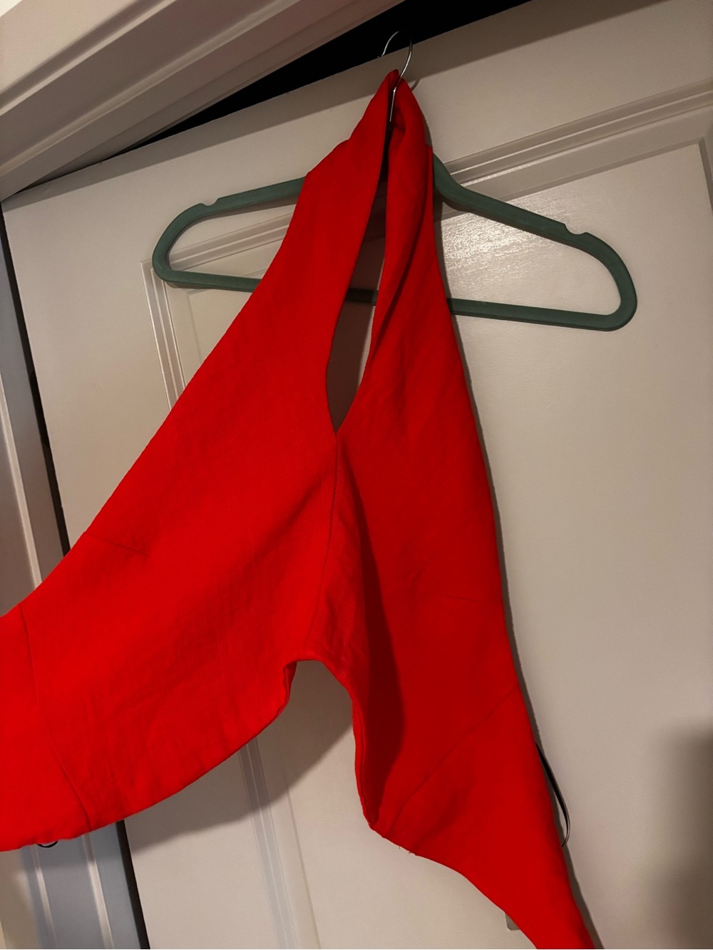H&M Bright Red Halter-Style Women's Top